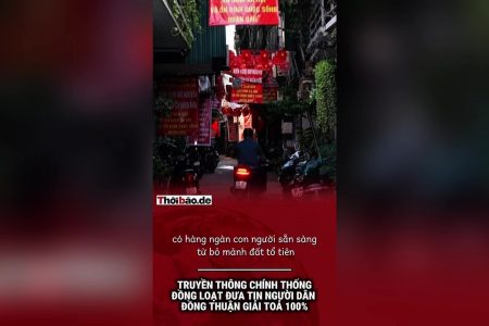 Truyền thông chính thống đồng loạt đưa tin người dân đồng thuận giải tỏa 100%